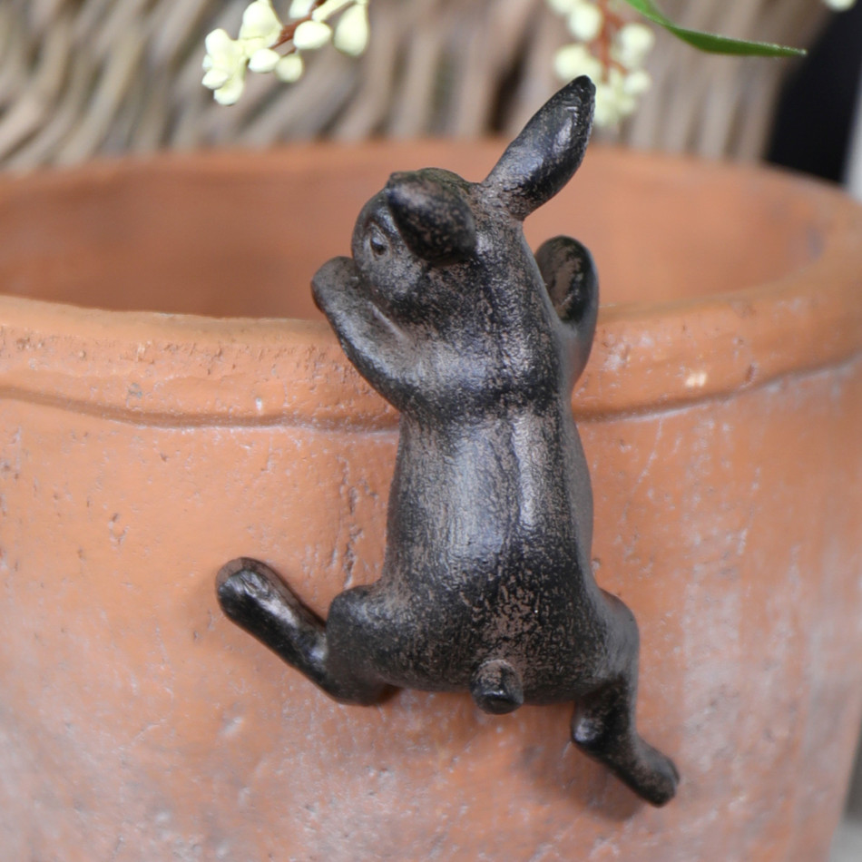 Hazel the Rabbit Pot Hanger - Brown, a functional household accessory for display or organisation