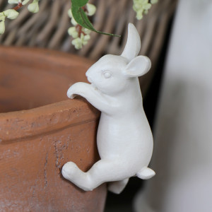 Piper the Rabbit Pot Hanger - White