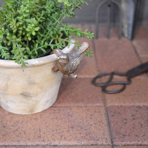 Finchley II Gold Bird Pot Hanger, a functional fitting for displaying, holding or organising household items