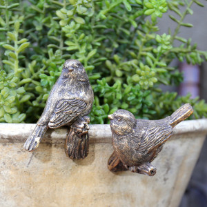 Finchley I Gold Bird Pot Hanger, a functional household accessory for display or organisation