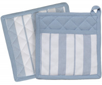 Breton Stripe Pot Holder - Powder Blue