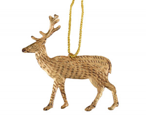 Antique Gold Deer Christmas Tree Decoration