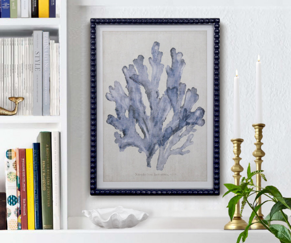 Marine Blue Seaweed II Framed Print