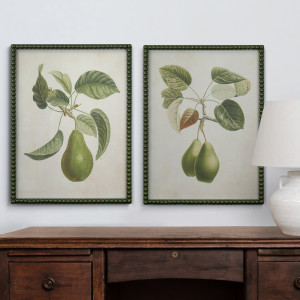 Lafayette Green Pear I Framed Botanical Print, a wall display piece featuring the named subject and composition