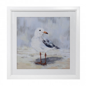 Seafarer II Framed Seagull Print, decorative wall artwork for an interior display