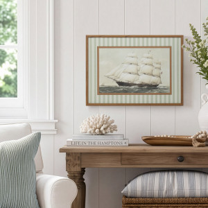 The Norfolk Voyager Framed Wall Art, presented as decorative artwork for creating a focal point on a wall
