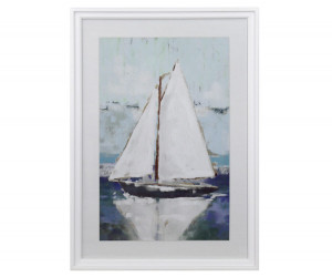 White Sails Coastal Wall Art Print