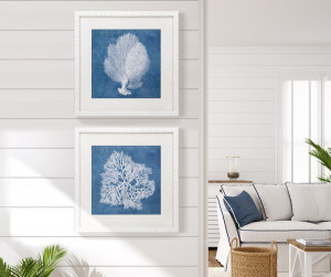 Montauk Blue Coral II Framed Print