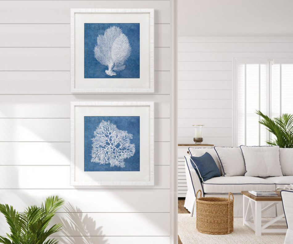 Montauk Blue Coral I Framed Print