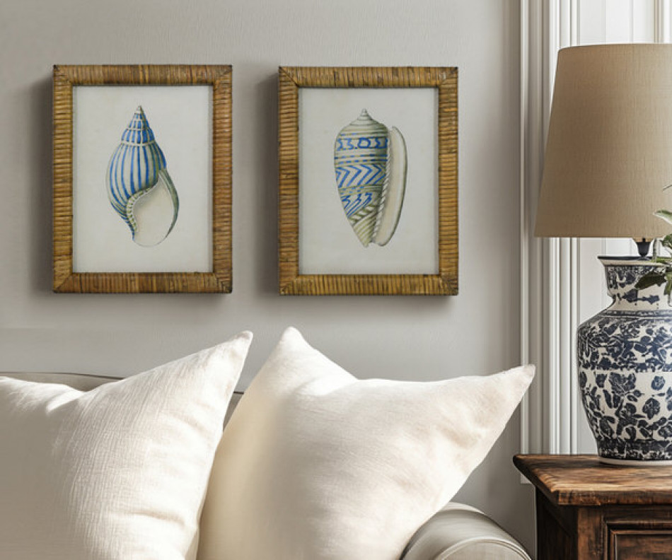 Atlantic Blue Shell II Framed Print