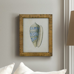 Atlantic Blue Shell IV Framed Print, framed wall artwork