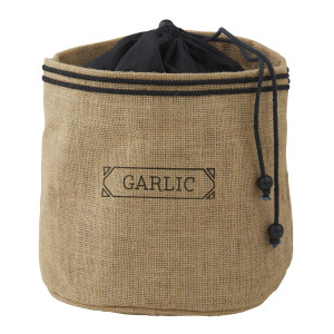 Jute Garlic Sack - Produce Storage Bag, decorative home accessory