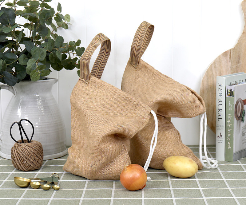 Set 2 Jute Produce Bags