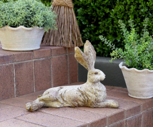 Reclining Bramley Hare Garden Sculpture