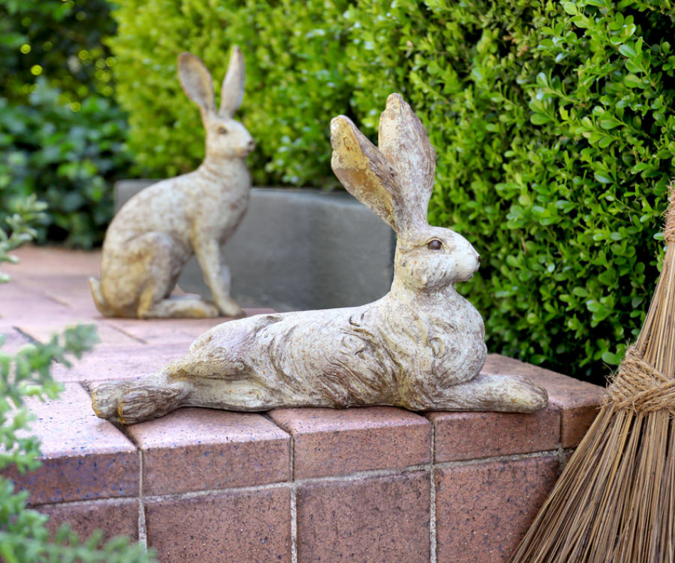 Reclining Bramley Hare Garden Sculpture