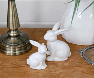 Set 2 Cottontail White Rabbits