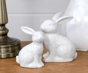Set 2 Cottontail White Rabbits