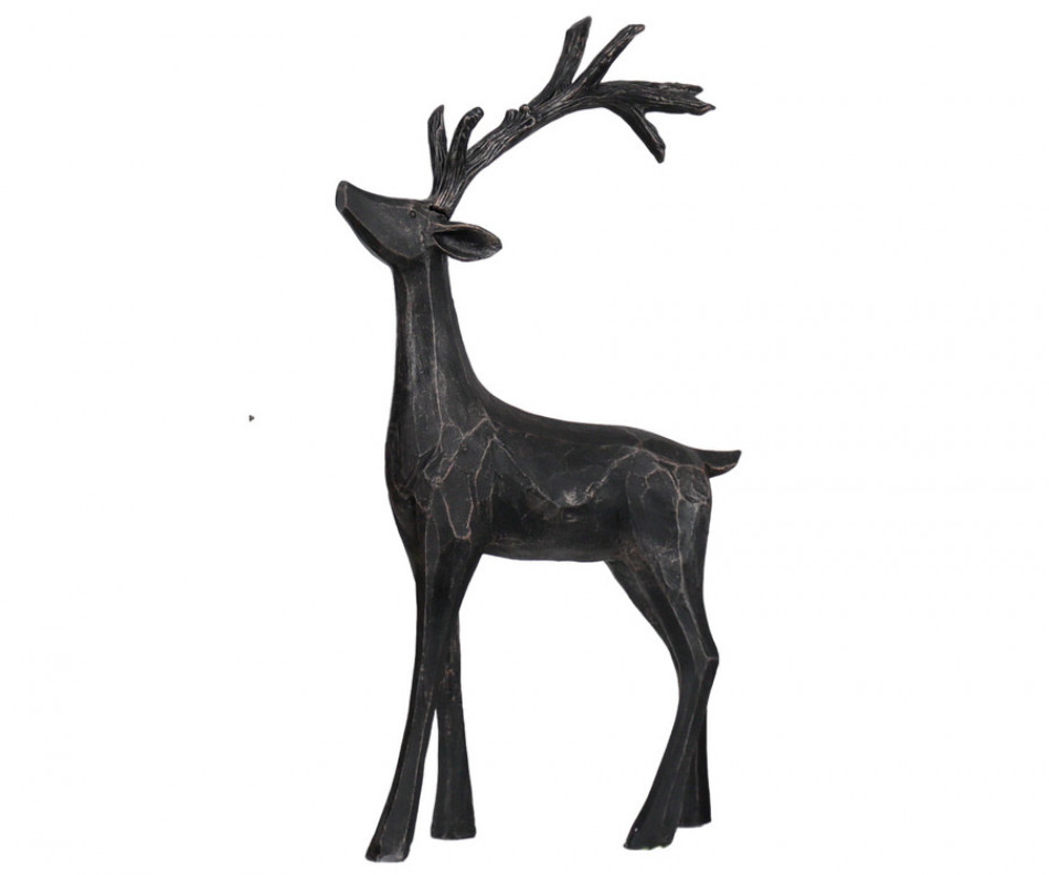Standing Ebony Reindeer Christmas Decoration