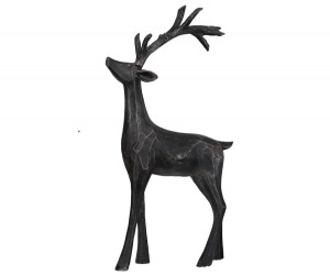 Standing Ebony Reindeer Christmas Decoration