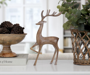 St Anton Prancing Reindeer Christmas Decoration