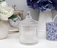 Mayfair Ribbed Glass Jar - Tall