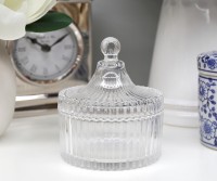 Mayfair Ribbed Glass Jar - Short