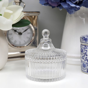 Mayfair Ribbed Glass Jar - Short, a drinkware piece designed for serving beverages at the table