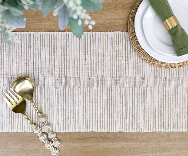 Valencia Off-White Natural Table Runner