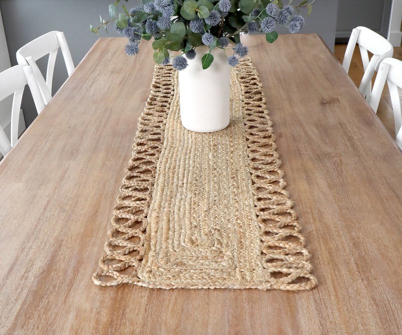 Medina Loop Jute Table Runner - 140cm