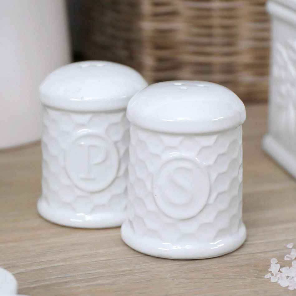 Honeyfield White Bee Salt & Pepper Shakers, decorative home accessory