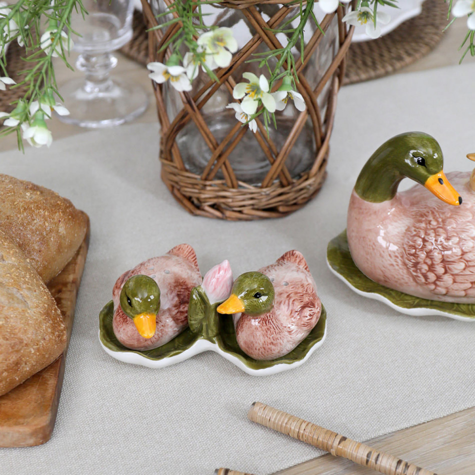 Set Mallard Duck Salt & Pepper Shakers, presented as a standalone item for straightforward product identification