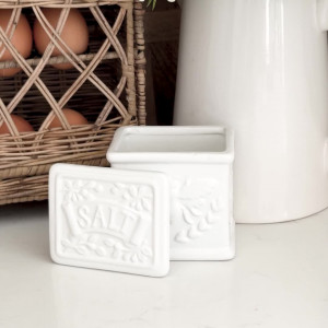 Honeyfield White Bee Salt Pot