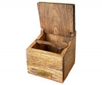 Wilson Wooden Salt Box with Spoon