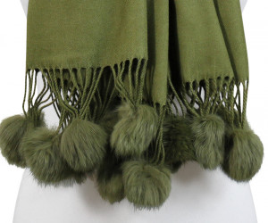 Ascot Cashmere Scarf - Olive Green, a wearable or carry accessory designed for practical personal styling