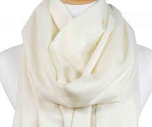 Ascot Cashmere Scarf Pom Pom - Ivory, a fashion accessory for completing an everyday outfit