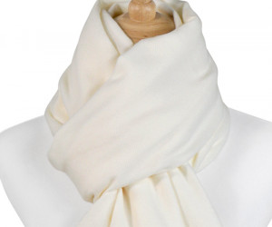 York Fringed Winter Scarf - Ivory, a fashion accessory for completing an everyday outfit