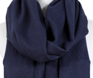 York Fringed Winter Scarf - Navy Blue, a fashion accessory for completing an everyday outfit