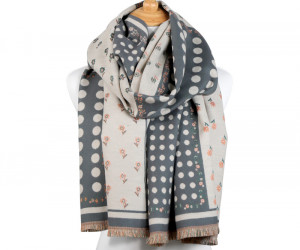 Charcoal Cottage Polka Dot Scarf, a wearable or carry accessory