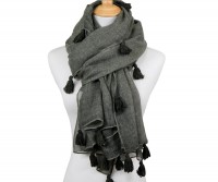 Santa Cruz Kahki Tassel Scarf