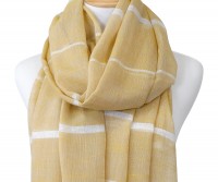 Yellow Santorini Silver Stripe Scarf