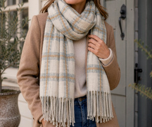 Ellington Heritage Check Winter Scarf, a fashion accessory for completing an everyday outfit