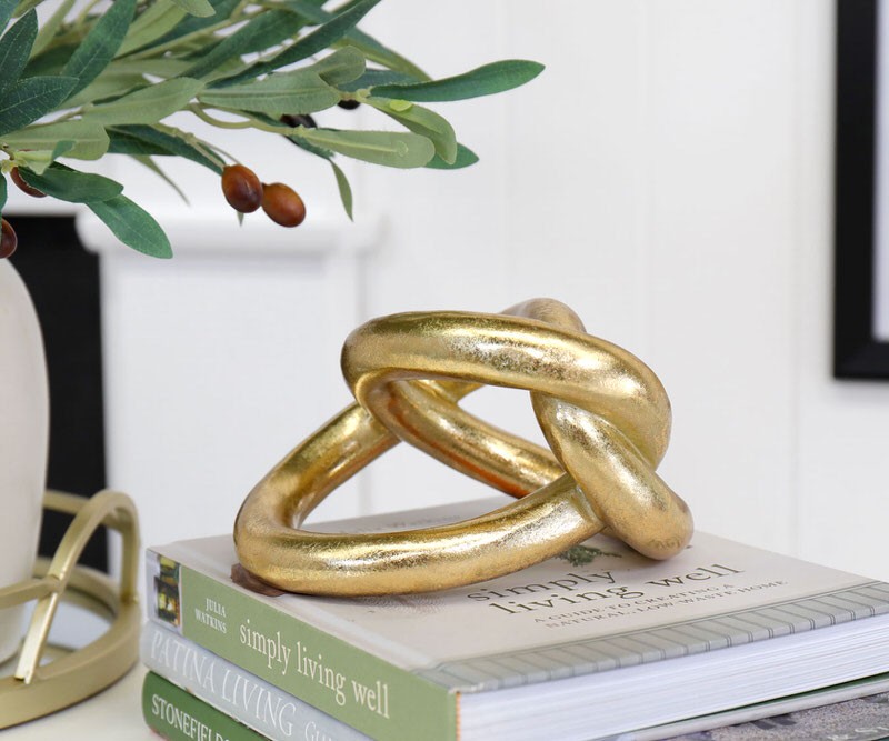 Gold Love Knot Sculpture