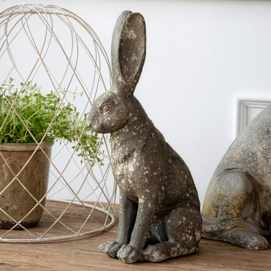 Brambles Vintage Rabbit Sculpture, decorative home accessory