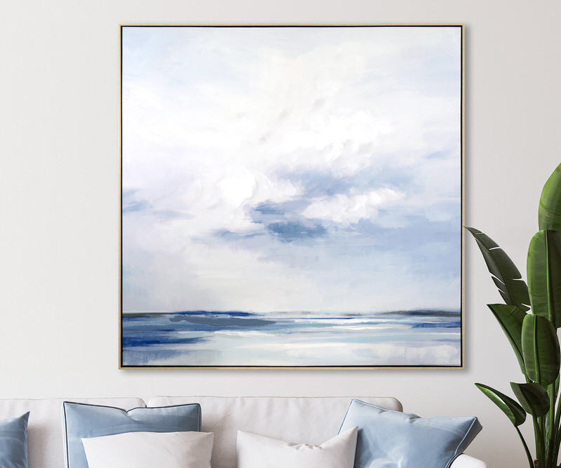 Sea Haven Coastal Framed Canvas Painting