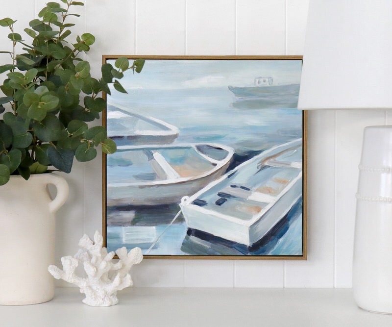 Dock of the Bay II Framed Canvas Painting Home Decor Online New Arrivals