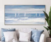 West Coast Sails Framed Canvas Painting