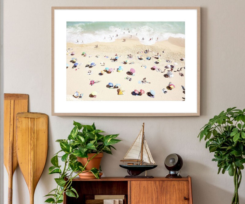 Summer By the Seaside Framed Print