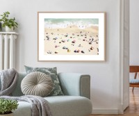 Summer By the Seaside Framed Print