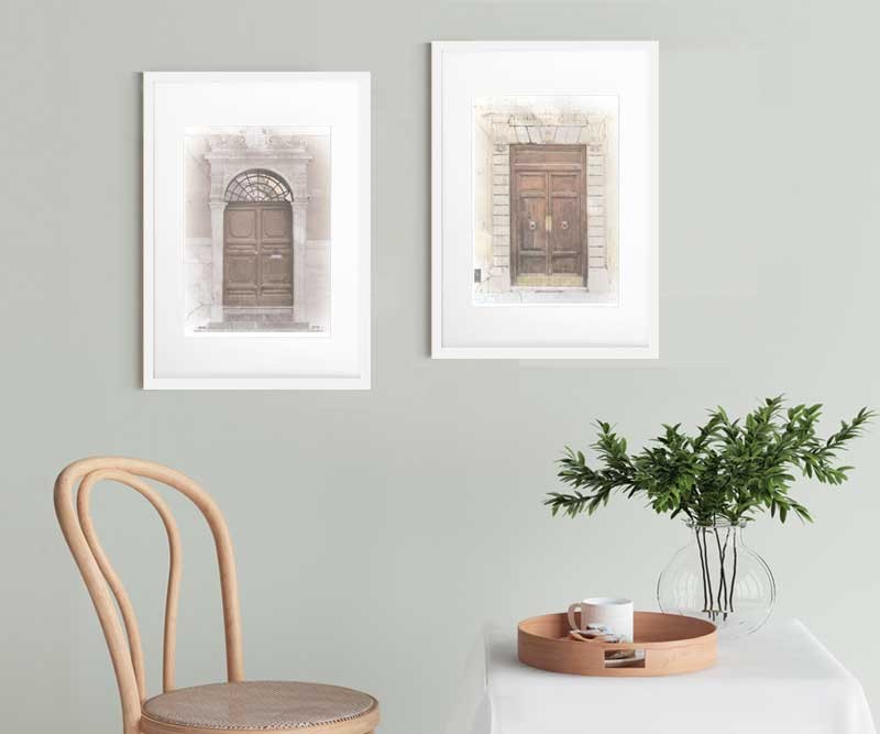 Set 2 Antica Roman Doors - A2 Framed Prints