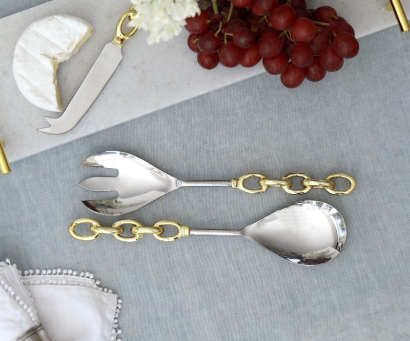 Gold Links Salad Servers Shop by colour